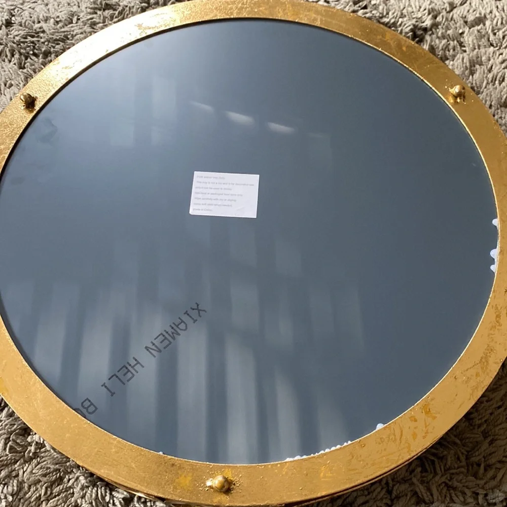 DD gold (antique)coated glass mirror decorative tray